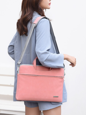 PU Leather Women Laptop Bag Notebook for MacBook Air 13.3 14 15.6 Inch