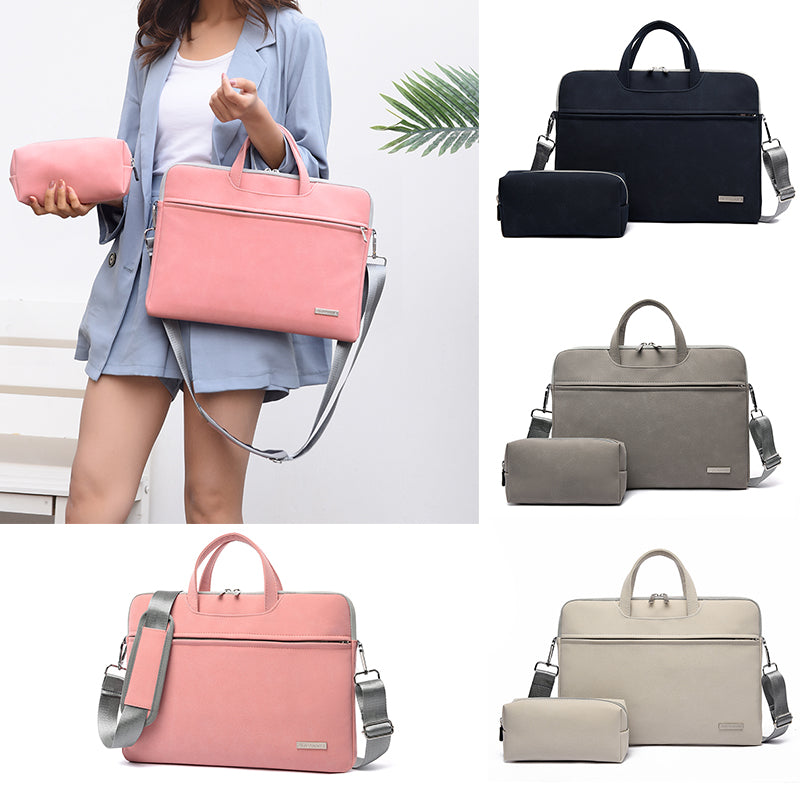 PU Leather Women Laptop Bag Notebook for MacBook Air 13.3 14 15.6 Inch