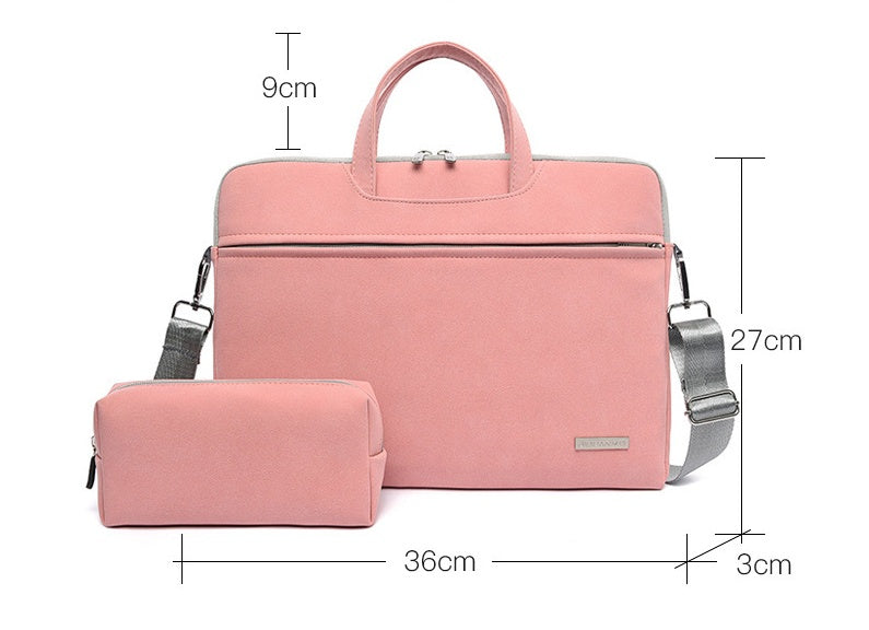PU Leather Women Laptop Bag Notebook for MacBook Air 13.3 14 15.6 Inch