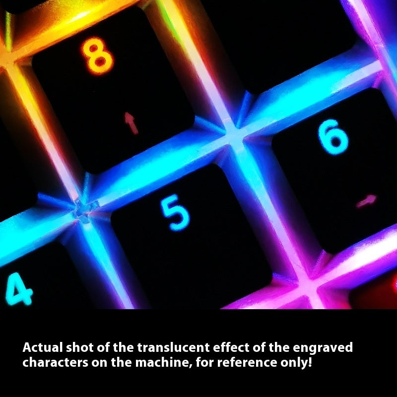 Sky Blue Gradient Positive Engraving Luminous 134 Mechanical Key Cap