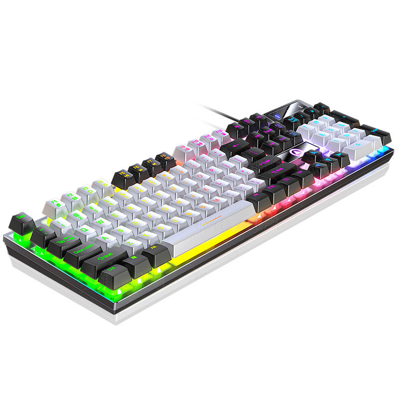 Wired Color Matching Luminous Machinery Touch Desktop Computer Keyboard