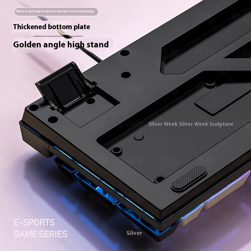 Wired Color Matching Luminous Machinery Touch Desktop Computer Keyboard