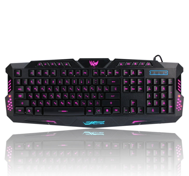 J10 tricolor backlight wired gaming keyboard Set