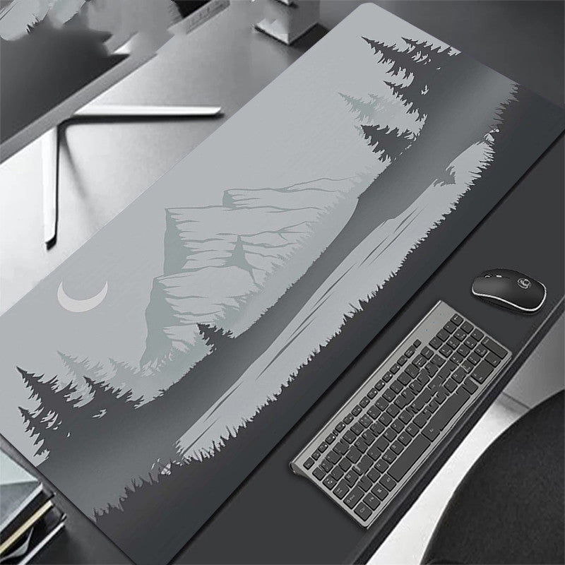 All Black Extra Long Mouse Pad