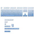 Sky Blue Gradient Positive Engraving Luminous 134 Mechanical Key Cap