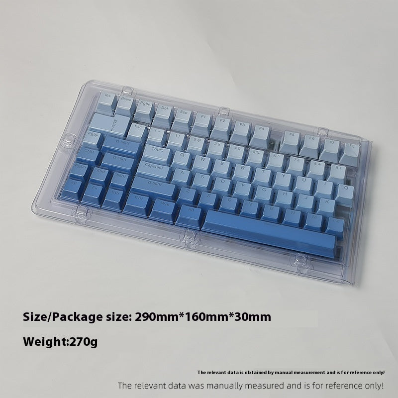 Sky Blue Gradient Positive Engraving Luminous 134 Mechanical Key Cap