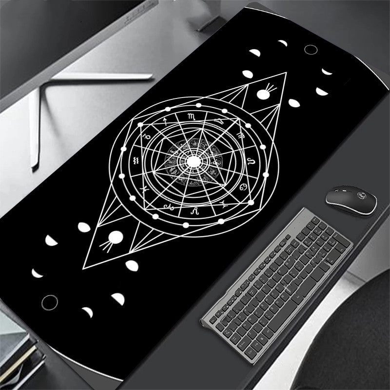 All Black Extra Long Mouse Pad