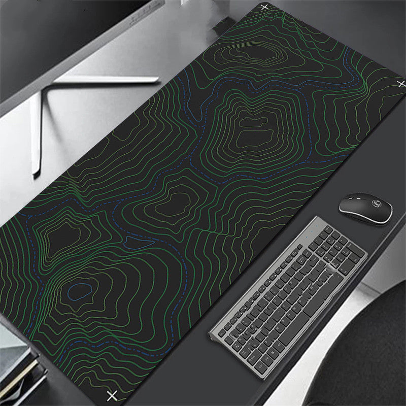 All Black Extra Long Mouse Pad
